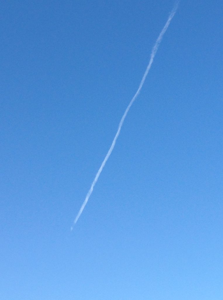 飛行機雲１　写真